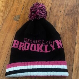 Brooklyn Black and Pink Beanie